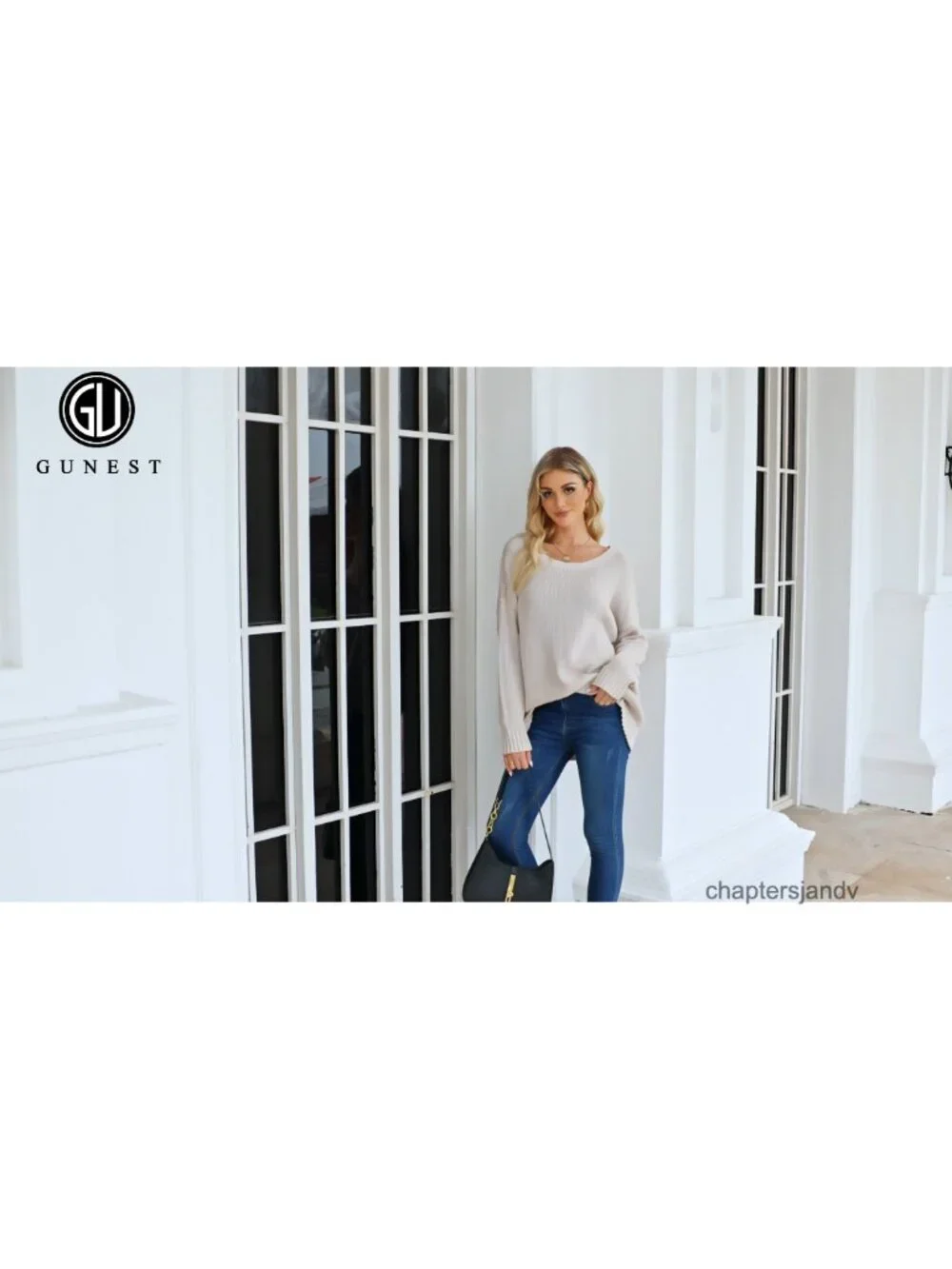 Oversized Cotton Sweater Long Sleeve Loose Knit Pullover Jumper